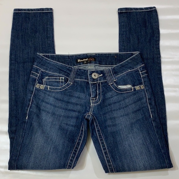 Rewind dark washed jeans low rice size 3 Juniors - Picture 1 of 8